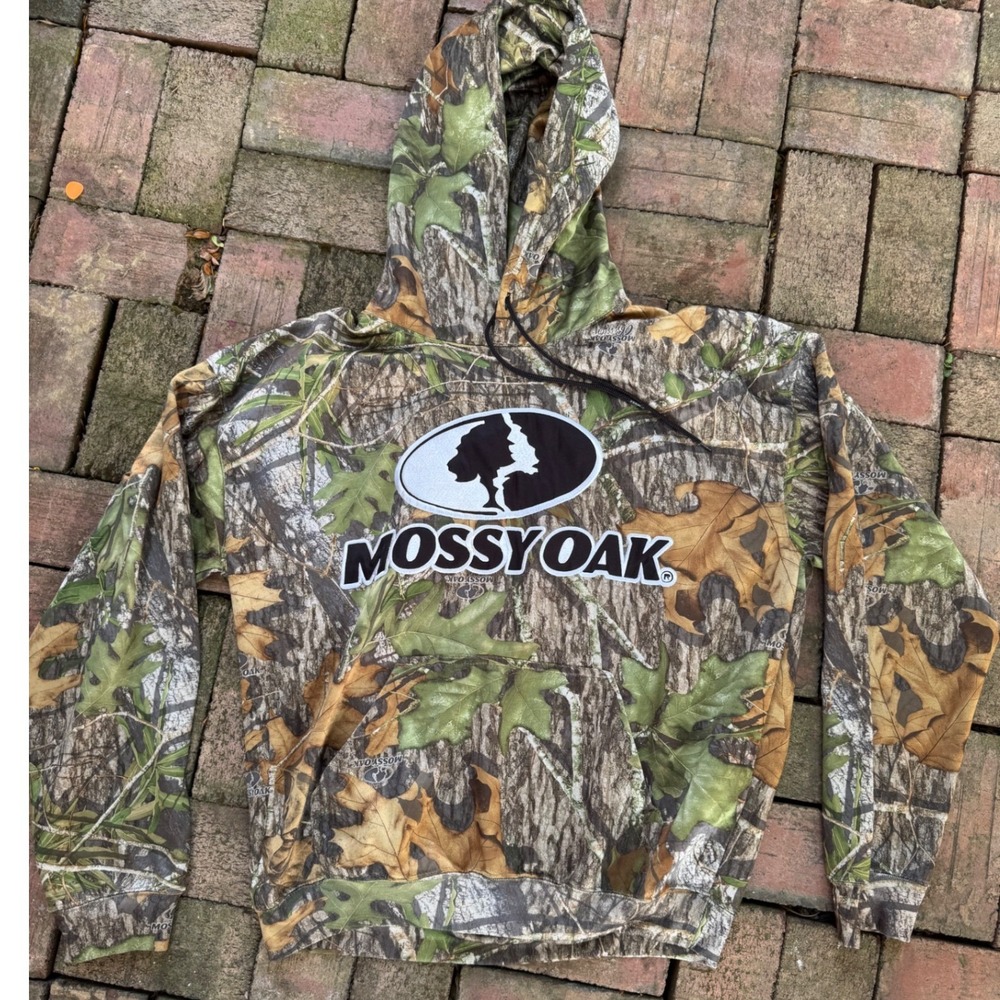 Mossy Oak Camo Hoodie Mens XL Break-Up Infinity‎ Camouflage Embroidered Logo
